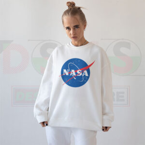 NASA Space Center Logo Sweatshirt with classic astronaut emblem