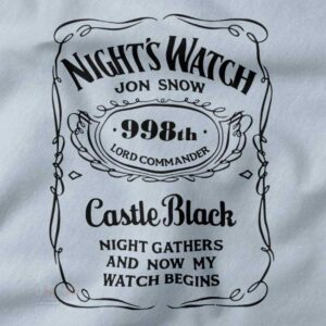 Night’s Watch Game of Thrones hoodie with Tennessee Whiskey graphic