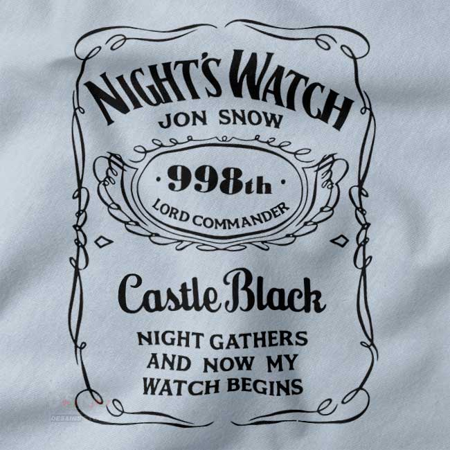 Night’s Watch Game of Thrones hoodie with Tennessee Whiskey graphic