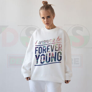 One Direction lyric-inspired “I Wanna Be Forever” graphic sweatshirt