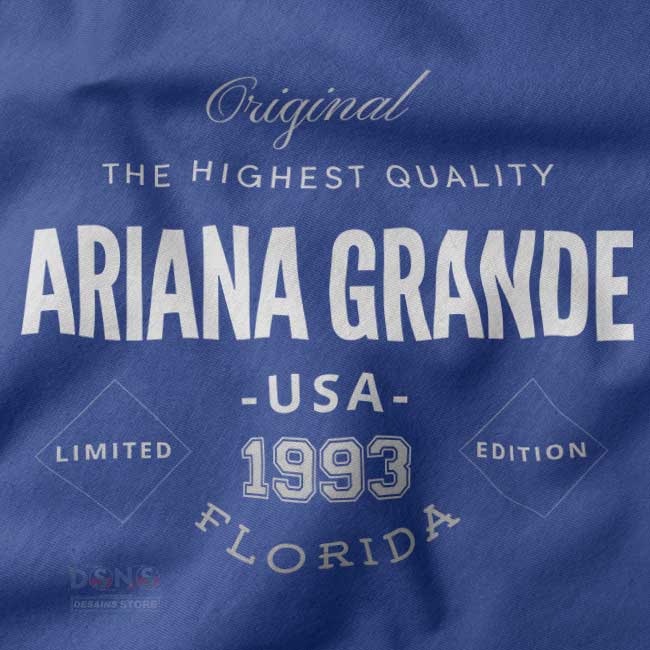 Original Tshirt closeup - Ariana Grande Florida Place of birth
