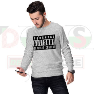 Parental Advisory Explicit Content logo sweatshirt in black and white