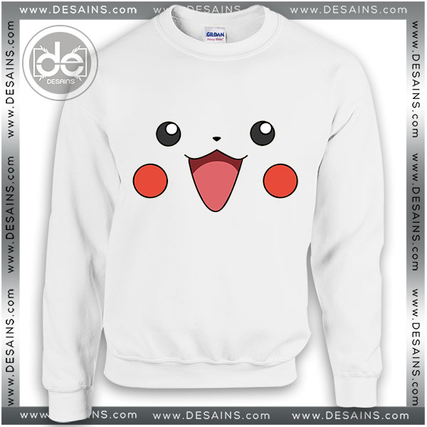 Buy Funny Sweatshirt Pikachu Smile Face Cute