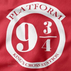 Platform 9 34 Harry Potter hoodie with Hogwarts Express logo.