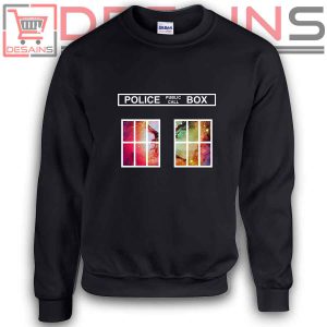 Sweatshirt Police Box Tardis Dr Who Sweater Womens and Sweater Mens