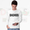 Pop music inspired sweatshirt with bold quote