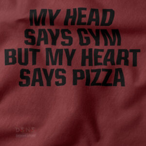 Relatable gym vs pizza quote tank top for workout lovers
