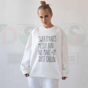 Soft fleece sweatshirt featuring chill lifestyle text design