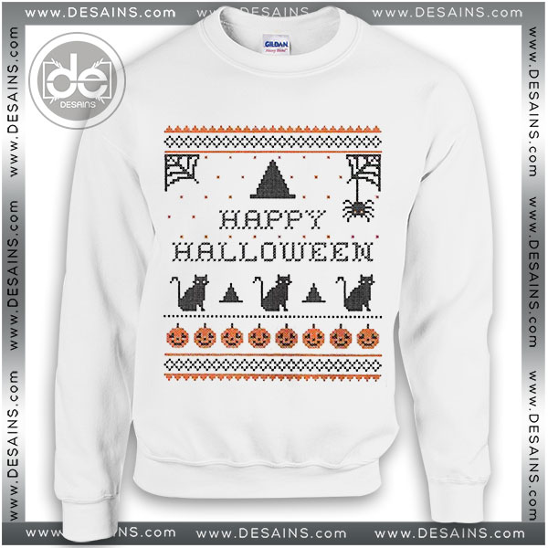 Sweatshirt Happy Halloween Holiday Sweater Womens and Sweater Mens