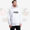 The 1975 band merch hoodie with minimalist logo graphic