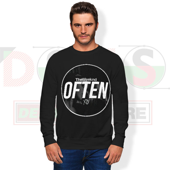 The Weeknd XO sweatshirt with Often graphic design
