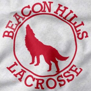 Vintage-style lacrosse hoodie with Beacon Hills design