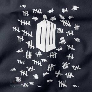 Whovian Cozy Crewneck with Tally Marks and TARDIS Design
