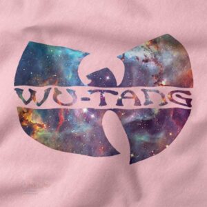 Wu-Tang Clan hoodie with heart galaxy graphic design.