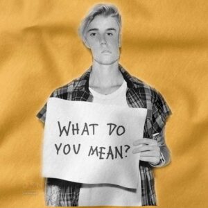 Aesthetic Justin Bieber merch tee with poster-style print
