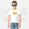 Batman and Superman combined Justice logo printed on black T-shirt