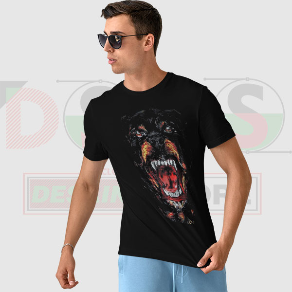 Bold Rottweiler silhouette tee for pet lovers