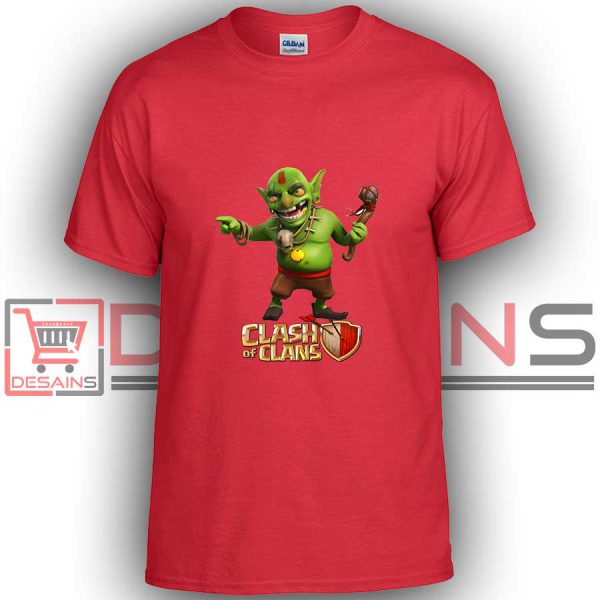Buy Tshirt Clash Of Clans Goblin King Tshirt Kids Youth and Adult Tshirt Custom