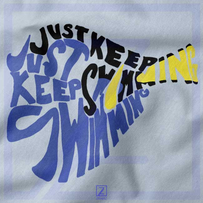 Cute Nemo-inspired motivational quote tee