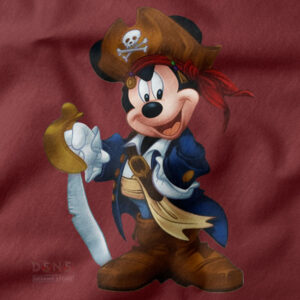 Disney pirate Mickey tee with cute cartoon design
