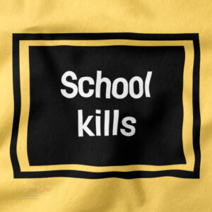 Edgy streetwear quote tee with bold typography