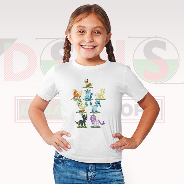 Eevee Evolution Pokémon Go T-Shirt with colorful character graphic