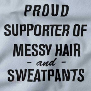 Funny comfy-day sweatshirt with relatable messy hair design