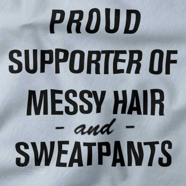 Funny comfy-day sweatshirt with relatable messy hair design