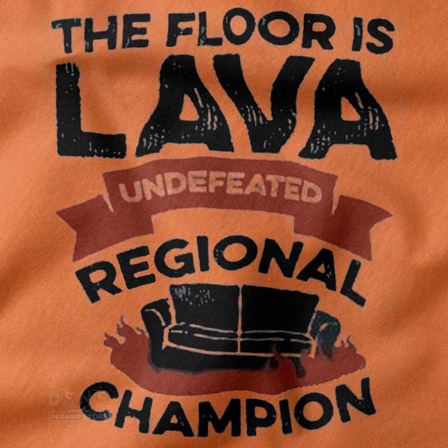 Funny gamer tee with The Floor Is Lava design in vintage style