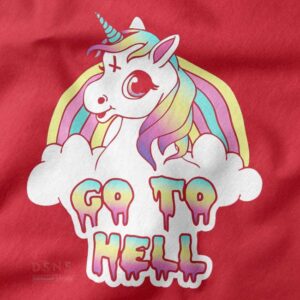 Funny sassy unicorn t-shirt with cute rebellious graphic