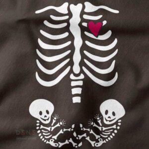 Funny spooky baby skeleton design printed on tee