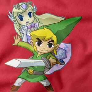 Link and Zelda couple t-shirt inspired by The Legend of Zelda