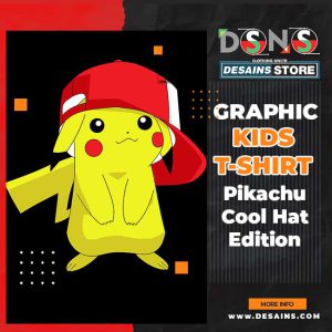 Pokemon GO – Pikachu Cool Hat Edition Graphic Kids T-shirt