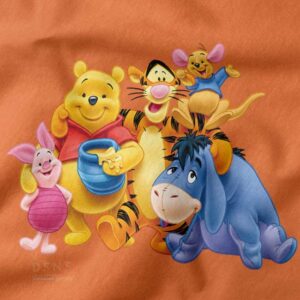Pooh Bear and Friends Family Tee Vintage Cartoon Artwork