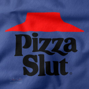 Retro Pizza Slut Meme Shirt with Bold Parody Design