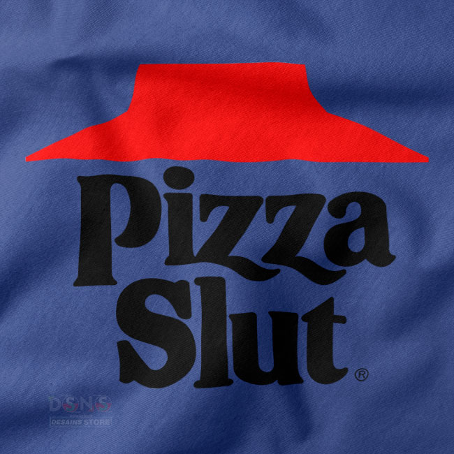 Retro Pizza Slut Meme Shirt with Bold Parody Design