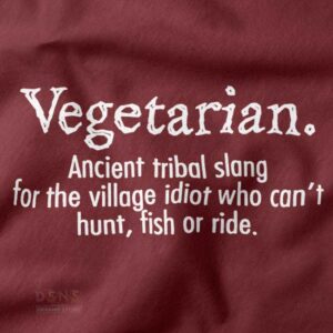 Retro tribal-style vegetarian quote tee