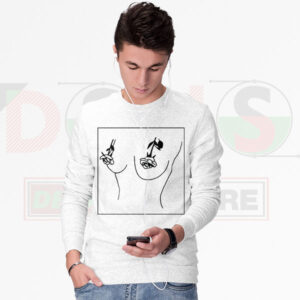 Rose emoji graphic t-shirt with playful chest design