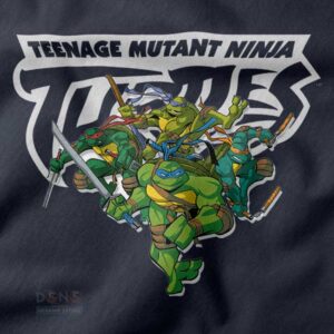 TMNT classic cartoon characters printed on streetwear tee