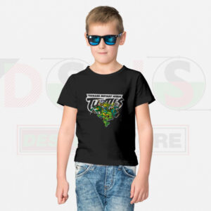 Teenage Mutant Ninja Turtles cartoon graphic T-shirt in retro style