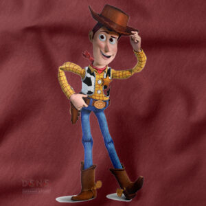 Toy Story Woody cartoon design on casual streetwear te