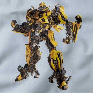 Transformers movie Bumblebee design printed on black tee