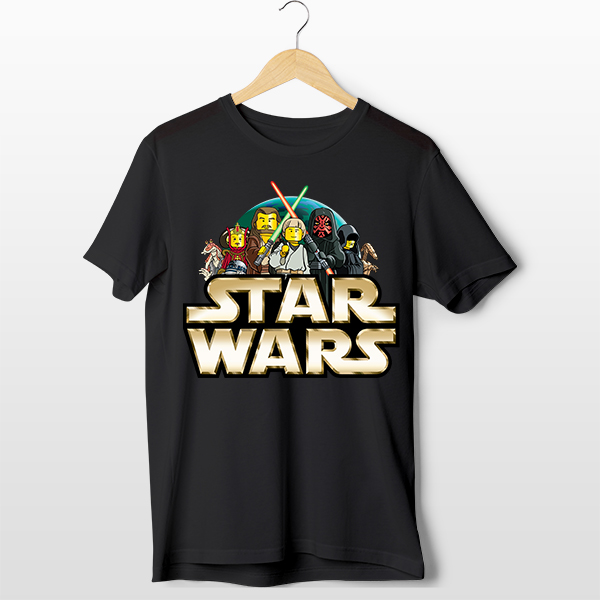 Tshirt Black LEGO Star Wars Movie Fan Art