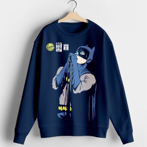 Vintage Sweatshirt Navy Batman Funny Singing DC Comics