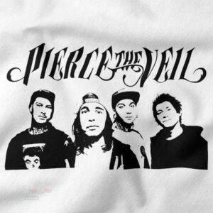 Alternative rock band shirt with PTV graphic design