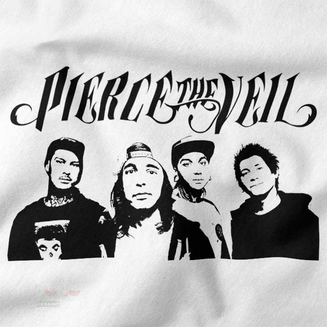 Alternative rock band shirt with PTV graphic design