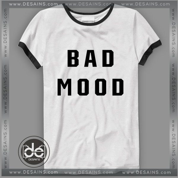Buy Tshirt Ringer Tee Bad Mood Tshirt Ringer Womens Mens size S-3XL