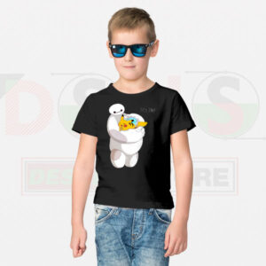 Baymax and Baby Pikachu graphic T-shirt pop culture design