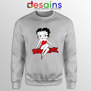 Betty Boop Merch Sport Grey Sweatshirt Cartoon Black Funny Sweaters