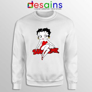 Betty Boop Merch Sweatshirt Cartoon Black Funny Sweaters